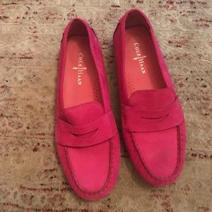 Cole Haan pink leather loafers